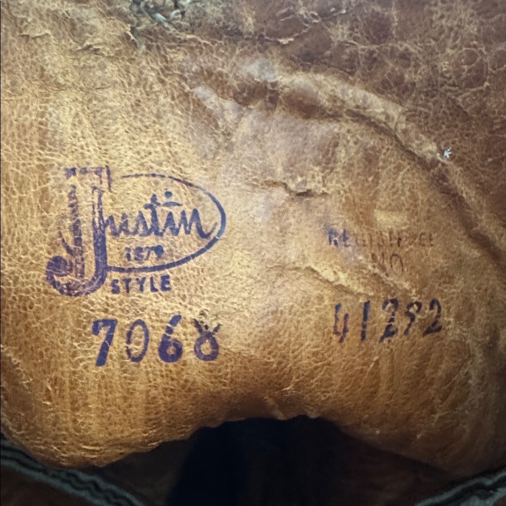 Justin men’s leather cowboy boots size 10 deep brown colour Soft - Picture 12 of 12